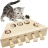 Solid Wood Cat Enrichment Puzzle Toy