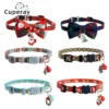 Adjustable Cat Collar with Bells and Bows