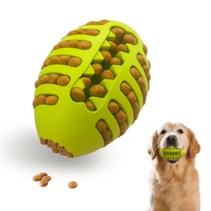 Dog Treat Rugby Ball for Teeth Cleaning